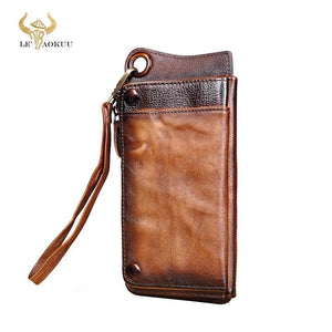 Unisex Animal Emboss Checkbook Chain Wallet Clutch