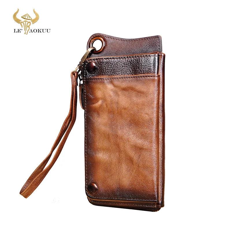 Unisex Animal Emboss Checkbook Chain Wallet Clutch