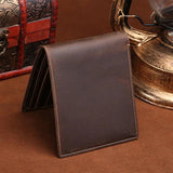 Crazy Horse Leather Men's Wallet Short Wallet