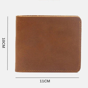 Retro Leather Wallet Crazy Horse Cowhide Money Clip