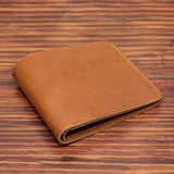 Retro Leather Wallet Crazy Horse Cowhide Money Clip
