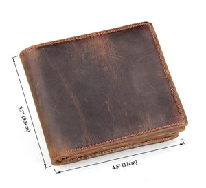 Men's Crazy Horse Leather Photo Wallet