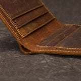 Men's Short Retro Cowhide Wallet Multi-Card Slot