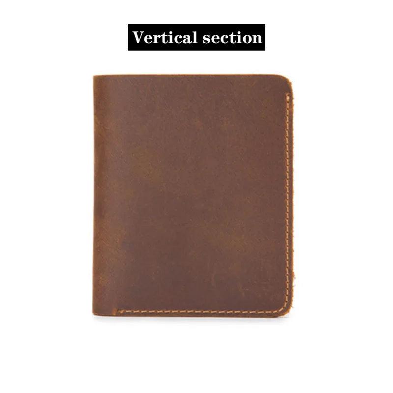 Men's Short Retro Cowhide Wallet Multi-Card Slot
