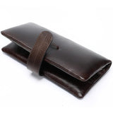 Men's Long Leather Wallet Soft Real Cowskin Purse