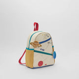 Canvas Backpack with Star Ball Embroidery