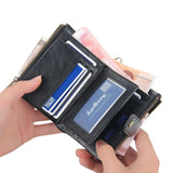Short Male Clutch Leather Wallet Mens Money Bag Carteira Wallet