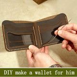 Durable Retro Leather Men's Wallet - Real Leather Purse for Men
