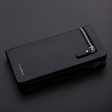 Men's Leather Clutch Wallet Business Handy Bag Brown