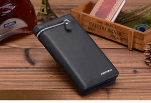 Men's Leather Zipper Wallet