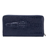 Gothic Crocodile Clutch Bag Men's Leather Wallet Business Zipper Long