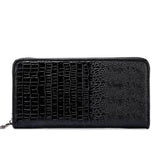 Gothic Crocodile Clutch Bag Men's Leather Wallet Business Zipper Long