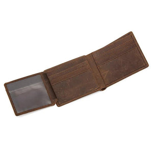 Men RFID Short Wallet High Leather Clutch Money Clip