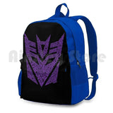 Decepticons Purple Outdoor Hiking Backpack Waterproof Camping Travel Autobots