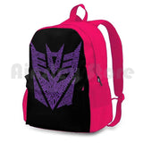 Decepticons Purple Outdoor Hiking Backpack Waterproof Camping Travel Autobots