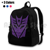 Decepticons Purple Outdoor Hiking Backpack Waterproof Camping Travel Autobots