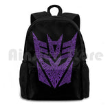 Decepticons Purple Outdoor Hiking Backpack Waterproof Camping Travel Autobots