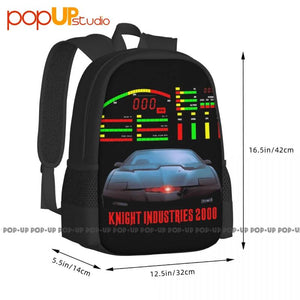 Knight Rider Kitt Dashboard Backpack Large Capacity School Style Sports Bag