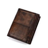Men's Vintage Leather Wallet Coin Bag Distressed Clutch