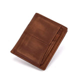 Men's Vintage Leather Wallet Coin Bag Distressed Clutch