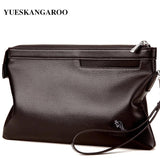 YUES Kangaroo Men's High Cap. Wallet PU Leather Phone Clutch Bag