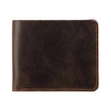 Crazy Horse Leather Men's Wallet Euro American Dollar Clip Retro Cowhide Wallet