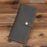 Vintage Leather Men Wallet Long Male Purse