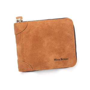 Men's Leather Business Short Wallet Vintage Money Bag