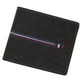 Vintage Print Short Wallets Stripe Bifold Mini Handbag Clutch Bag