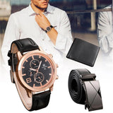 Men's Watch+Wallet+Belt Set for Father Birthday Gift