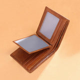 RFID Blocking Distress Leather Men Wallet Bifold Business Wallet Vintage Style