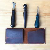 Minimalist Leather Wallet Men Hand Stitch Slim Small Wallet for Men Carteras