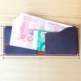 Minimalist Leather Wallet Men Hand Stitch Slim Small Wallet for Men Carteras