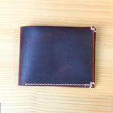 Minimalist Leather Wallet Men Hand Stitch Slim Small Wallet for Men Carteras