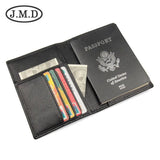 RFID Leather Passport Travel Bag Anti-Theft Wallet