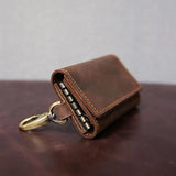 Vintage Men's Cowhide Key Bag Multi-functional Crazy Horse