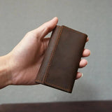 Vintage Men's Cowhide Key Bag Multi-functional Crazy Horse