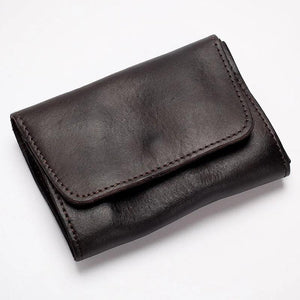 Vintage Leather Men Wallets Minimalist Bifold Retro Wallet