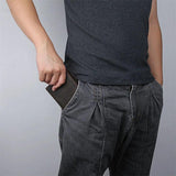 Retro Men's Leather Wallet Trifold Short Purse RFID