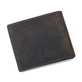 Retro Men's Leather Wallet Trifold Short Purse RFID
