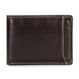 Vintage Leather Men RFID Wallet Anti-Magnetic Purse