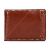 Vintage Leather Men RFID Wallet Anti-Magnetic Purse