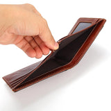 Vintage Leather Men RFID Wallet Anti-Magnetic Purse