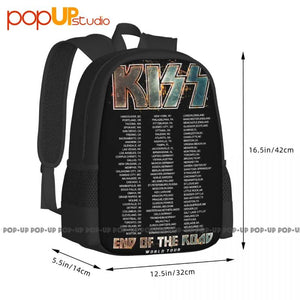 Kiss End Of The Road Tour Preorder Backpack - Large Capacity Vintage Style