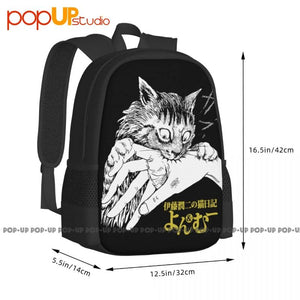 Junji Ito'S Cat Diary Yon & Mu Bite Large Capacity Travel Backpack