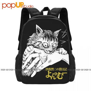Junji Ito'S Cat Diary Yon & Mu Bite Large Capacity Travel Backpack