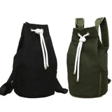 Canvas Drawstring Backpack Solid Cycling Shoulder Bag for Men Women