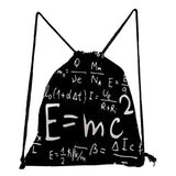 Student Chemistry Backpack E=mc2 Drawstring Pocket