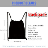 Canvas Drawstring Backpack Gym Bag Mushroom Pattern String Shoulders