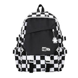 Casual Women Backpack Large Capacity School Backpacks Plaid Girl Rucksack